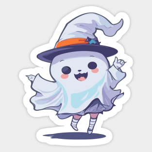 Witchy Ghost is Dabbing Sticker